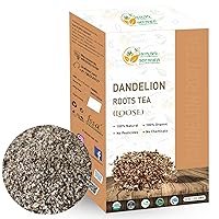 Herbs Botanica Dandelion Root Tea Organic Loose Tea Natural Dried Caffeine-Free Natural Dandelion Root cut Supports Kidney Function and Healthy Digestion, Caffeine Free 8 oz