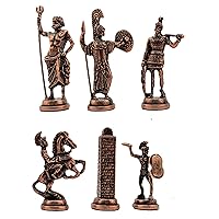 Metal Chess Pieces Big Size Handmade Historical Antique Copper Ancient Greece Figures King 11 cm(Board is Not Included,Only 32 Chess Pieces)