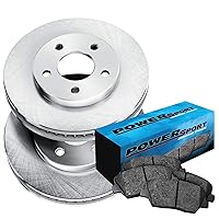 PowerSport Front Brakes and Rotors Kit |Front Brake Pads| Brake Rotors and Pads| Ceramic Brake Pads and Rotors |fits 2005-2016 Smart Fortwo