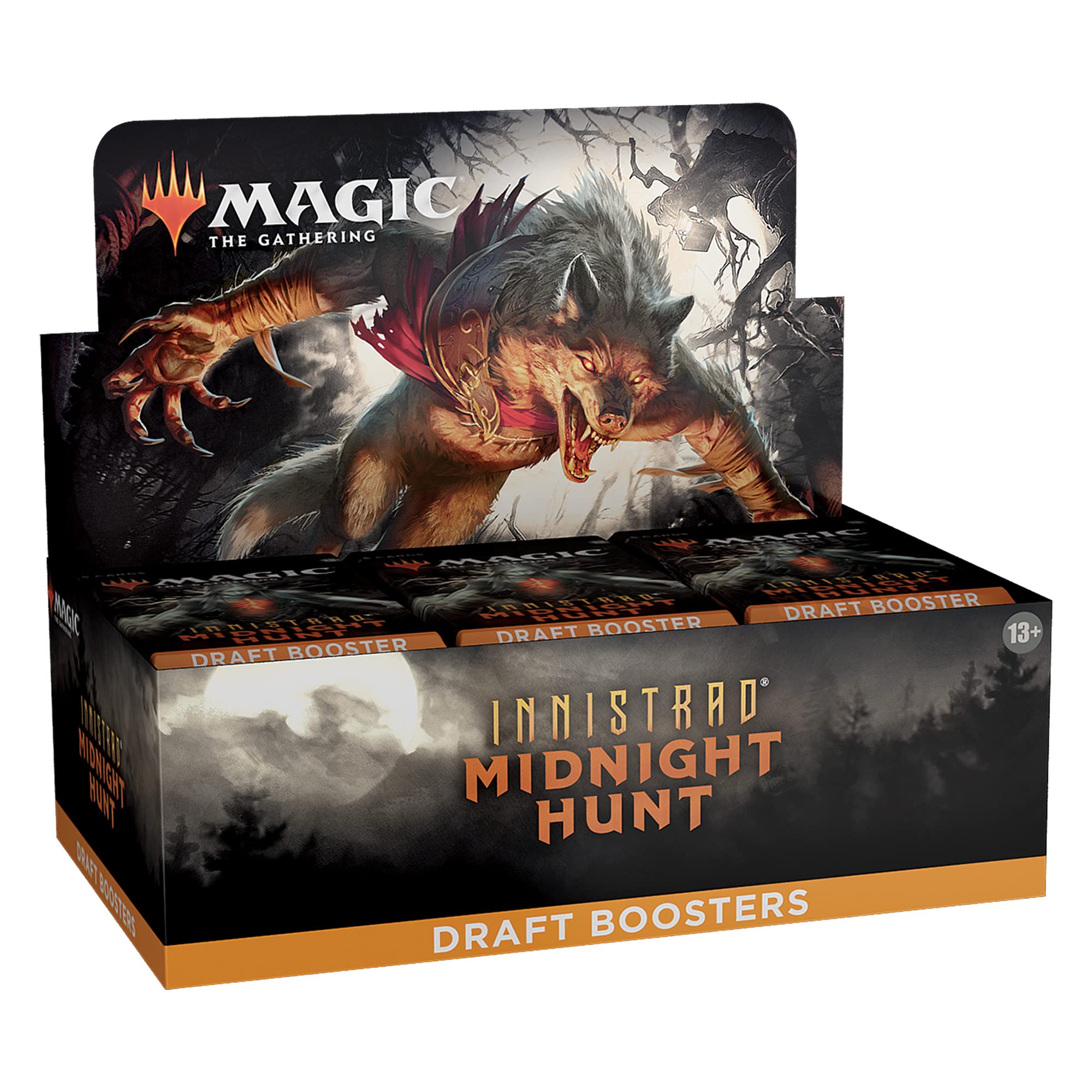Magic The Gathering Innistrad: Midnight Hunt Draft Booster Box | 36 Packs (540 Magic Cards)