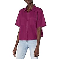 Enza Costa Women's Voile Easy Short Sleeve Shirt