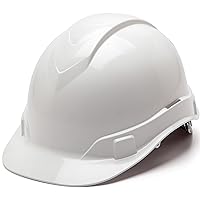 Pyramex Ridgeline Cap Style Hard Hat 6 Point Ratchet White