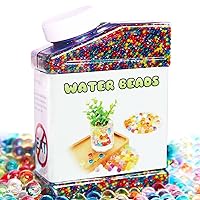 ELONGDI Water Beads Pack Rainbow Mix 50,000 Beads Growing Balls, Jelly Water Gel Beads for Spa Refill, Kids Sensory Toys , Vases, Plant, Wedding and Home Decor