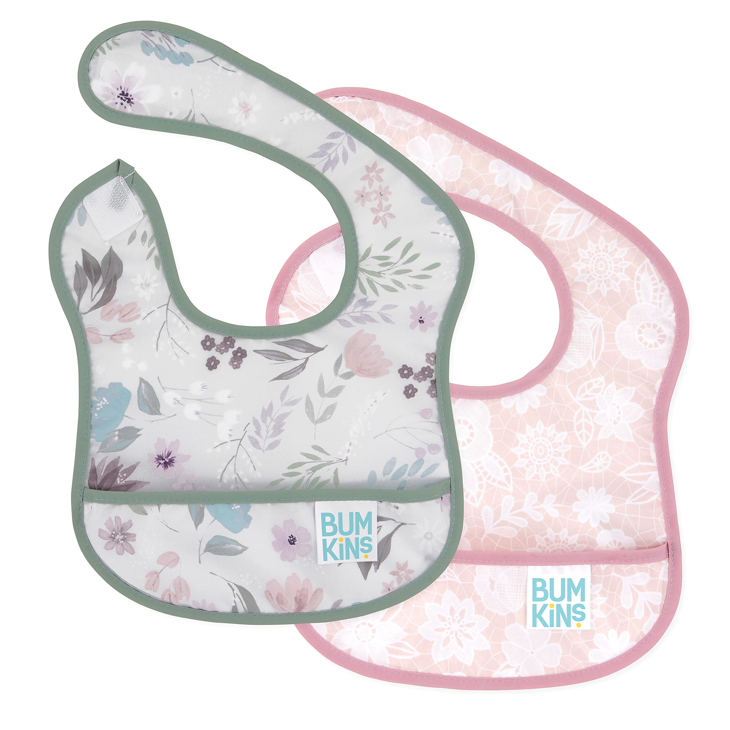 Bumkins Starter Bib, Baby Bib Infant, Waterproof Fabric, Fits Infants and Babies 3-9 Months