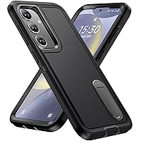 BaHaHoues for Samsung Galaxy S24 Case, Samsung S24 Phone Case with Built in Kickstand, Shockproof/Dustproof/Drop Proof Military Grade Protective Cover for Galaxy S24 6.2 inch (Black)