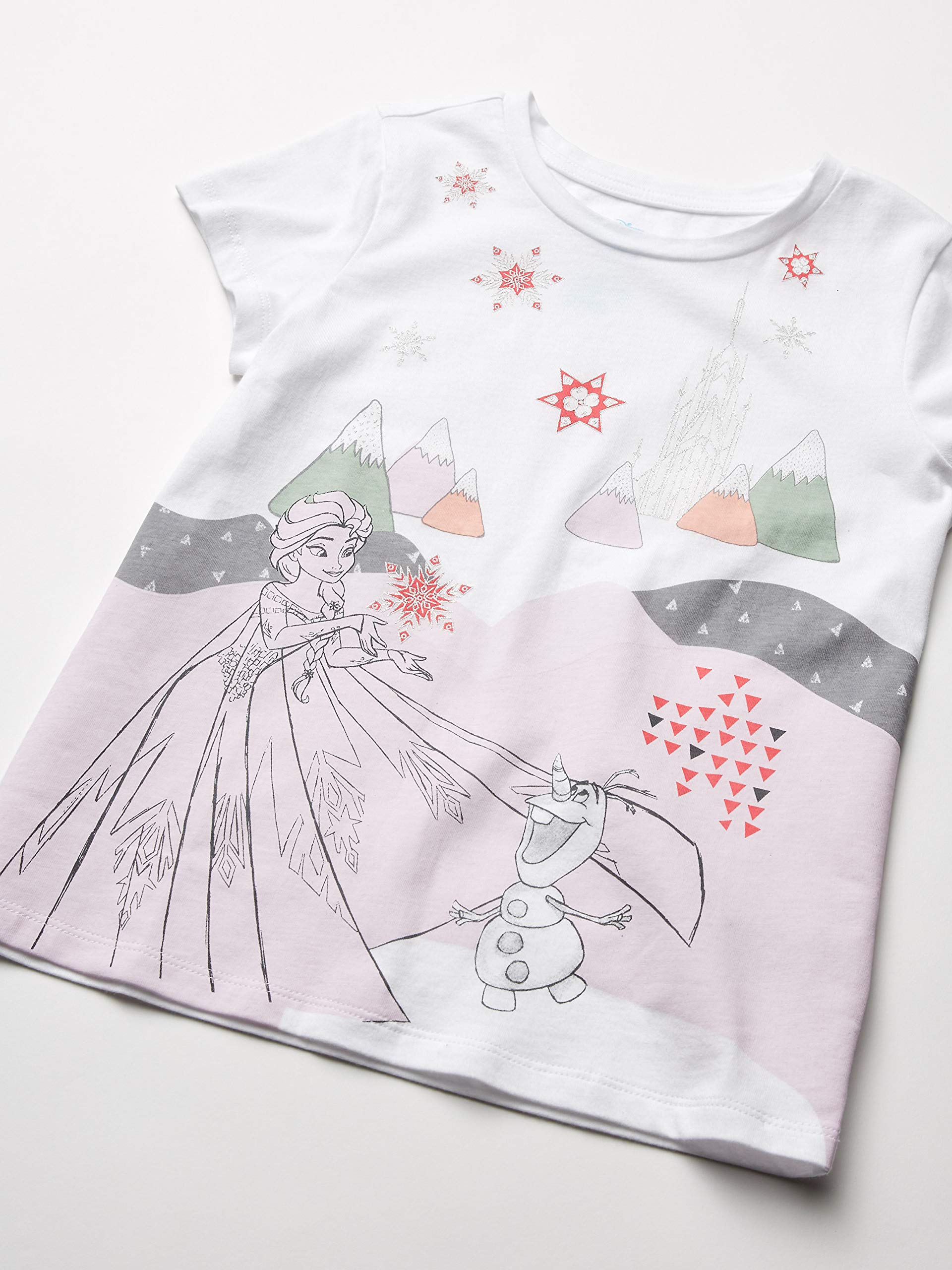 Spotted Zebra Disney | Marvel | Star Wars | Frozen | Princess Girls and Toddlers' Short-Sleeve T-Shirts, Multipacks
