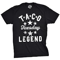 Mens Taco Tuesday Legend Tshirt Funny Dinner Tee for Guys