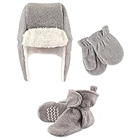 Hudson Baby Winter Hat, Mittens and Booties Set