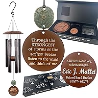 Personalized Wind Chime USA Memorial Gift Wind Chimes Sympathy Gifts After Loss in Memory of Loved One Copper Listen to the Wind Amazing Grace Memorial Garden Remembering a loved One
