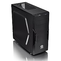 Thermaltake Versa H22 Black ATX Mid Tower Perforated Metal Front and Top Panel Gaming Computer Case 2.0 Edition with One 120mm Rear Fan Pre-Installed CA-1B3-00M1NN-A0
