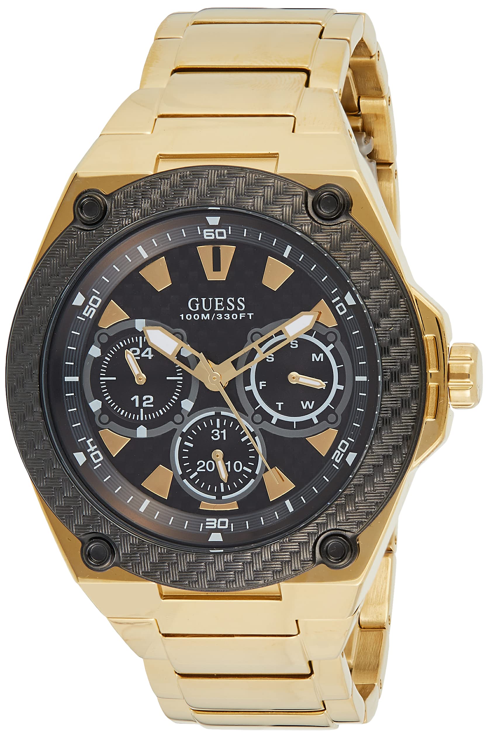 Guess Watches Gents Legacy Mens Analog Quartz Watch with Stainless Steel Bracelet W1305G2