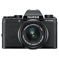 Fujifilm X-T100 Mirrorless Digital Camera w/XC15-45mmF3.5-5.6 OIS PZ Lens - Black