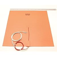 500mm X 500mm 120V 1600W, with 3M PSA & NTC 100K thermistor, KEENOVO Silicone Heater Pad Huge Mega Super-Sized Large Commercial Industrial Grade 3D Printer HeatBed Build Plate Heater (not for CR10-S5)