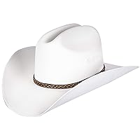 Western Style Pinch Front Straw Canvas Cowboy Cowgirl Straw Hat