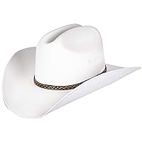 Queue Essentials Western Style Pinch Front Straw Canvas Cowboy Cowgirl Straw Hat