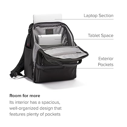 TUMI - Alpha Compact Laptop Brief Pack - For Commuters and Business Travelers - 15-Inch Computer Backpack for Men and Women - Black
