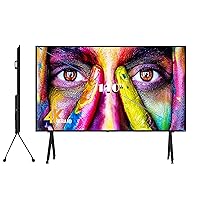 110 Inch UHD LED Smart TV, 4K Screen Television with Mount & Stand TS110TV High Resolution LCD Screen 16:9 Indoor Cinema with Anti-Glass WiFi, HDMI, USB Ports