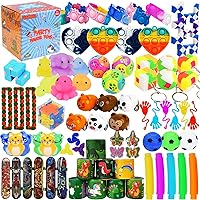 90PCS Party Favors for Kids 4-8 8-12 3-5,Fidget Toys Pack Birthday Party Favors Goodie Bags Pinata Stuffers Treasure Box Chest Classroom Rewards Carnival Prizes School Supplies Gift for Girls Boys