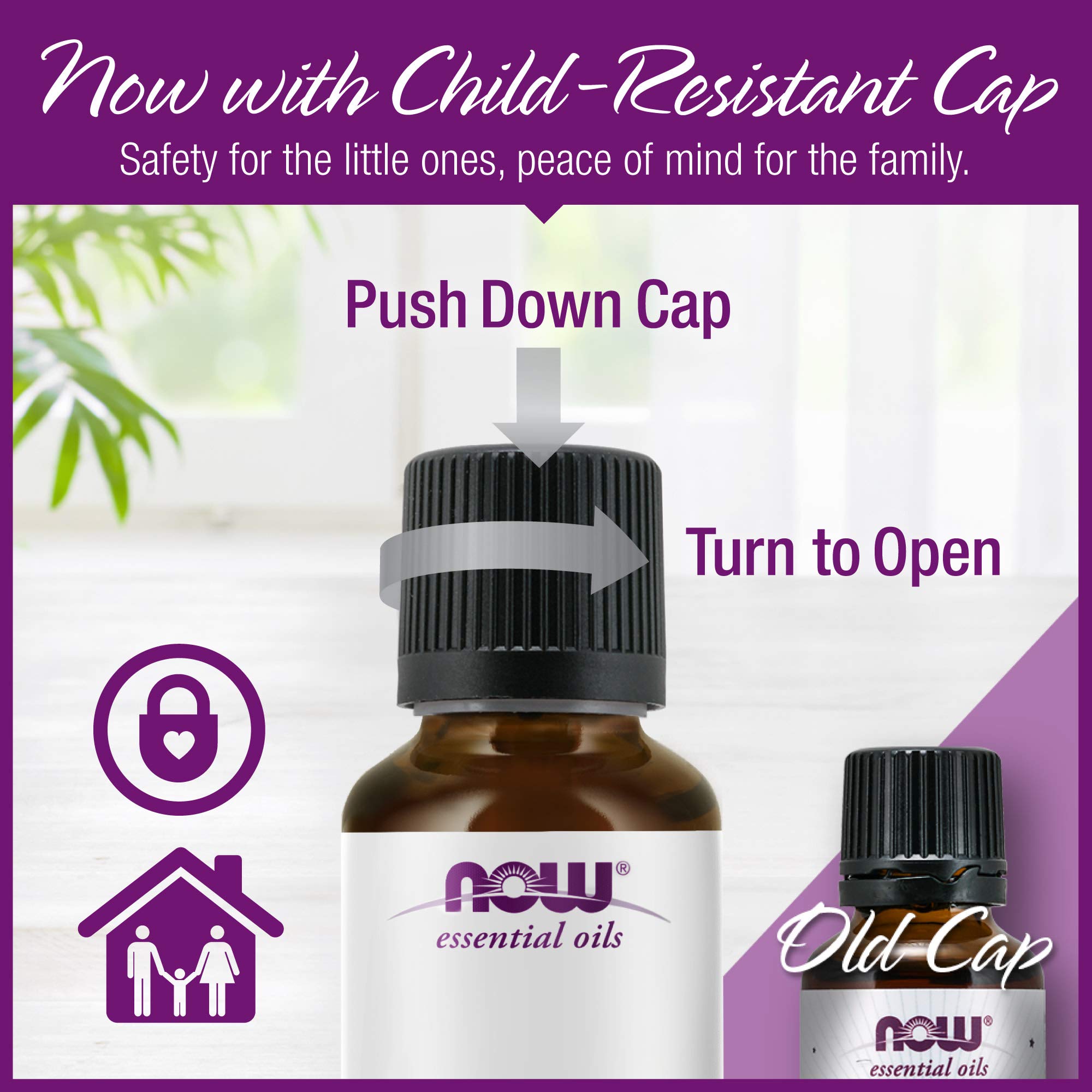 NOW Essential Oils, Clear the Air Oil Blend, Purifying Aromatherapy Scent, Blend of Pure Essential Oils, Steam Distilled, Vegan, Child Resistant Cap, 1-Ounce
