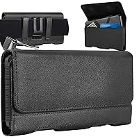 Phone Holster iPhone 14, 14 Pro, 13 Pro, 13, 12 Pro, 12, Galaxy S23, S22,S21, S20, S8, S9, Nylon Belt Case with Belt Clip Cell Phone Belt Holder Pouch Cover (Fits w/Commuter Case)