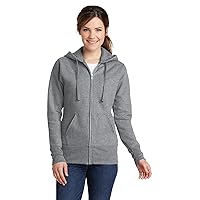 Port & Company Ladies Fleece Pullover Hooded Sweatshirt Athletic Heather