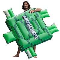 Officially Licensed Minecraft Ride-On Turtle Pool Raft Float - Dive into Beach Biome Fun, Oversized 72