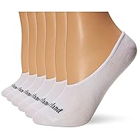 Timberland Women's 6-Pack Basic Low Liner Socks, White, One Size