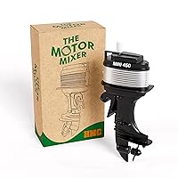 The Motor Mixer by HMC - Wind-Up Outboard Mini Boat Motor Coffee Mixer Novelty Beverage Stirrer for Cups, Mugs, & Glasses Unique Drink Mixing Gadget Toy Perfect Stocking Stuffer or Holiday Gift