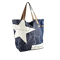 collezione alessandro Women's Jeans Star Handbag, Blue, OneSize