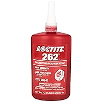 Loctite 135375 Red 262 High Strength Thread Locker, 300 degrees F Maximum Temperature, 250 mL Bottle