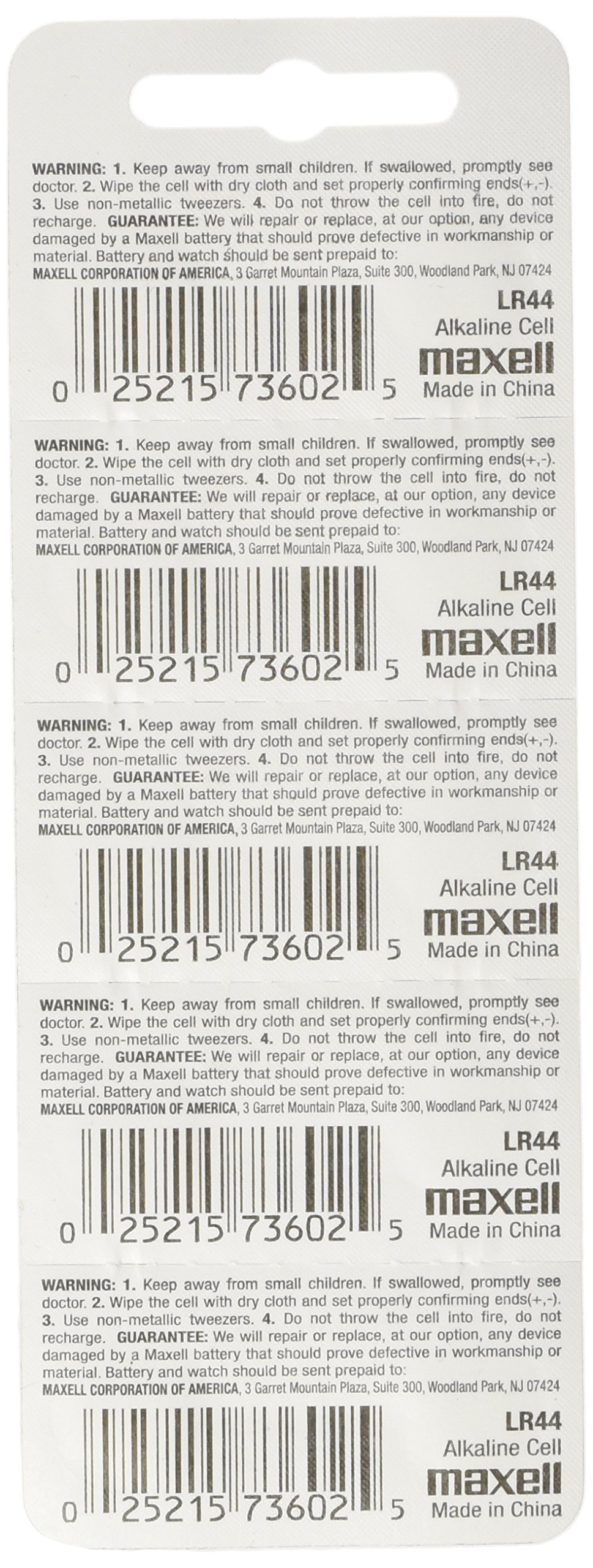 50 Pack Maxell LR44 AG13 357 button cell battery 