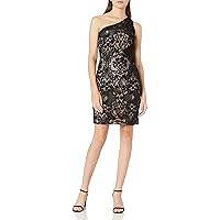 Calvin Klein Women's One Shoulder Lace Dress