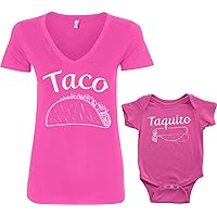Threadrock Taco & Taquito Infant Bodysuit & Women's V-Neck T-Shirt Set