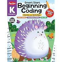 Evan-Moor Smart Start Beginning Coding, Grade K, Activity Workbook, Includes Stickers and Audio read along, Basic Skills, Critical Thinking, ... ... Beginning Coding Stories and Activities)