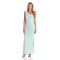 Hailey by Adrianna Papell Women's One-Shoulder Lace Gown