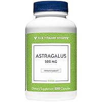 The Vitamin Shoppe Astragalus (Root) 500mg - Herbal Supplement to Support The Immune System & Body's Natural Defenses - Helps Build Stamina, Energy & Vitality (300 Capsules)