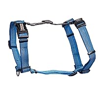 Blue-9 Reflective Buckle-Neck Balance Harness, Fully Customizable Fit No-Pull Harness with 3M Reflective Stitching, Ideal for Dog Training and Obedience, Made in The USA, Blue, Large