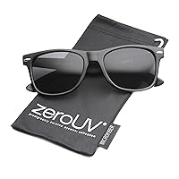 zeroUV - Matte Black Horn Rimmed Sunglasses
