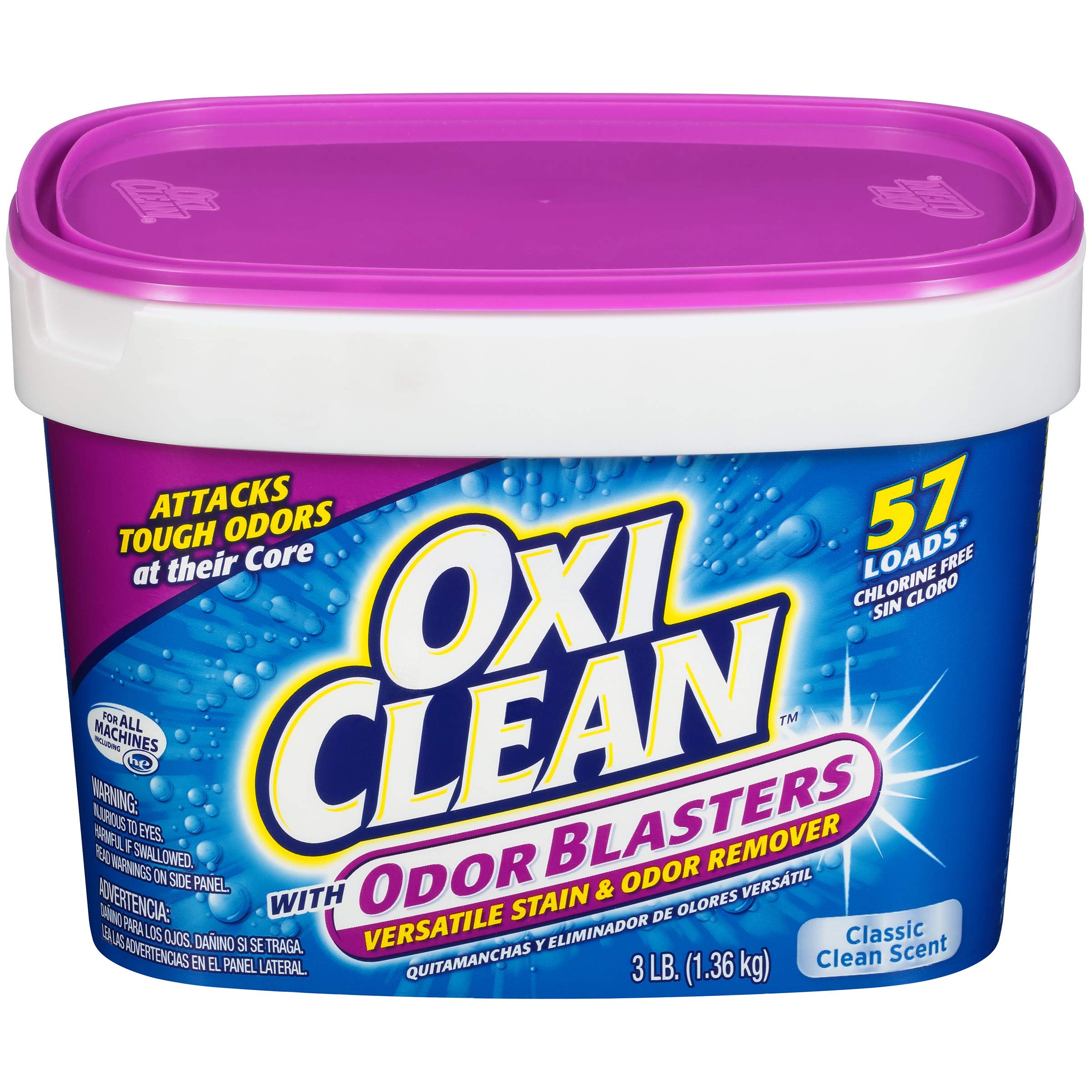 OxiClean with Odor Blasters Versatile Stain & Odor Remover 3 lb Tub - Pack of 2