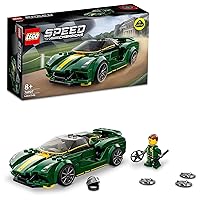 LEGO Speed Champions Lotus Evija Model Car Kit Car Toy with Cockpit for 2 Figures, Racing Car as a Gift for Boys and Girls, 2022 Collection 76907