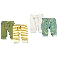 Amazon Essentials Baby Boys' Cotton Pull-On Pants, Multipacks