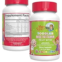 MaryRuth's Cocomelon Multivitamin Fruit Bites | Multivitamin for Kids | Vitamin A, Vitamin C, Vitamin D, Vitamin E for Toddlesr Ages 2+ Years | Immune Support | Vegan | Gluten Free | 60 Count