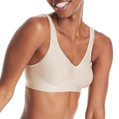 Hanes Women's Wireless Bra with Cooling, Seamless Smooth Comfort Wirefree T-Shirt Bra