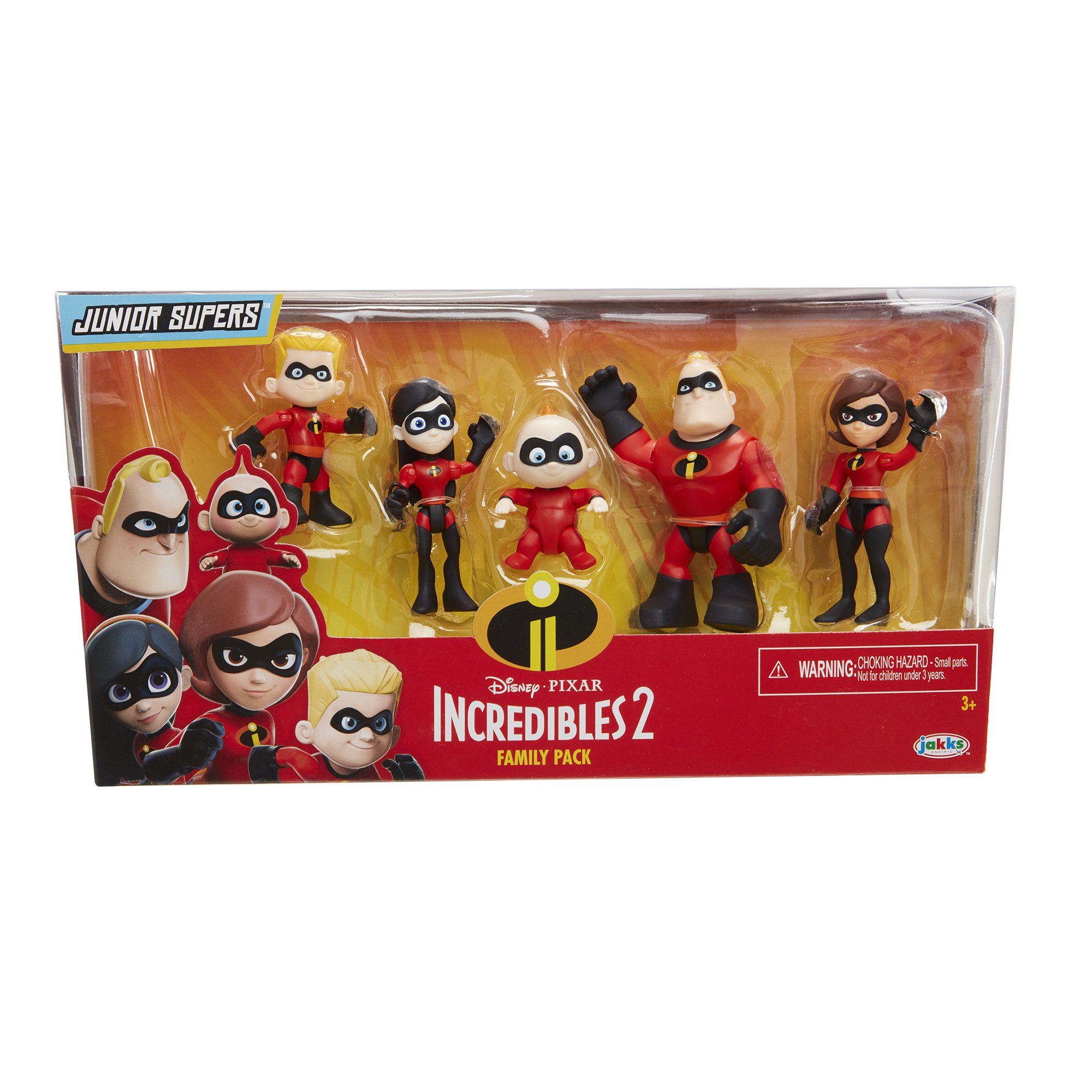 The Incredibles 2 Family 5-Pack Junior Supers Action Figures, Approximately 3