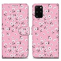 Case Compatible with Samsung Galaxy S20 Plus - Design Flower Rain No. 6 - Protective Cover with Magnetic Closure, Stand Function and Card Slot