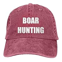 Boar Hunting Hat Funny Distressed Denim Baseball Cap Vintage Trucker Hats Men Women