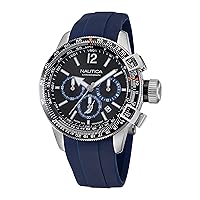 Nautica Men's NAPBFF101 BFC Grey/Black/Blue Silicone Strap Watch