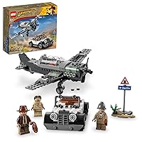 Indiana Jones and the Last Crusade Fighter Plane Chase 77012 Building Set, Featuring a Buildable Car Airplane Toy, 3 Minifigures Including Jones, Birthday Gift for Kids 8-12 Years Old