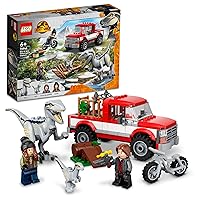 Lego Jurassic World Blue and Beta Velociraptor Capture 76946 - Features Truck, 2 Indoraptor Dinosaur Toys, Action Minifigures, Dominion Movie Inspired Set, Great Gift for Kids Aged 6+ Years