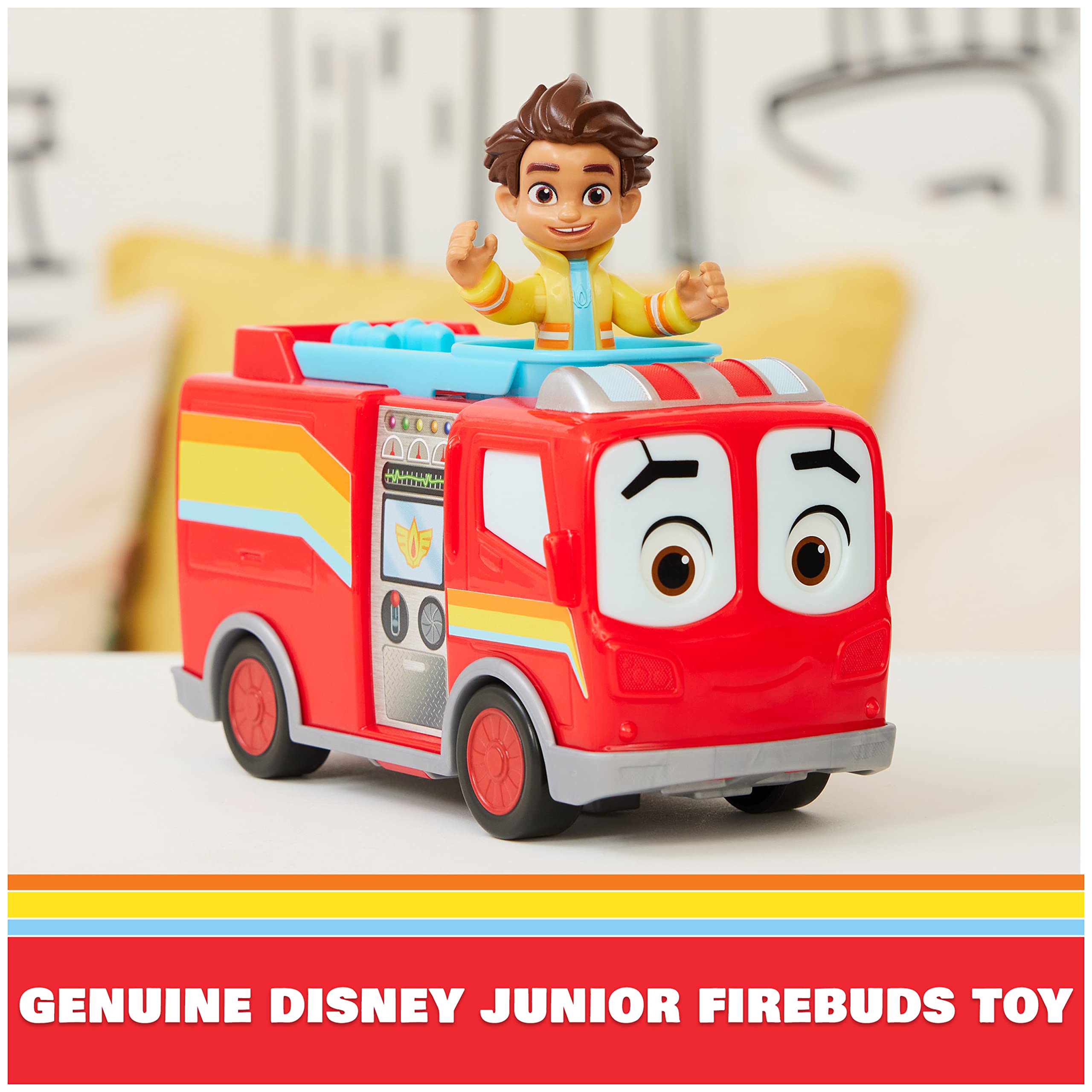 Disney Junior Firebuds, Bo and Flash, Action Figure and Fire Truck Vehicle with Interactive Eye Movement, Kids Toys for Boys and Girls Ages 3 and up!